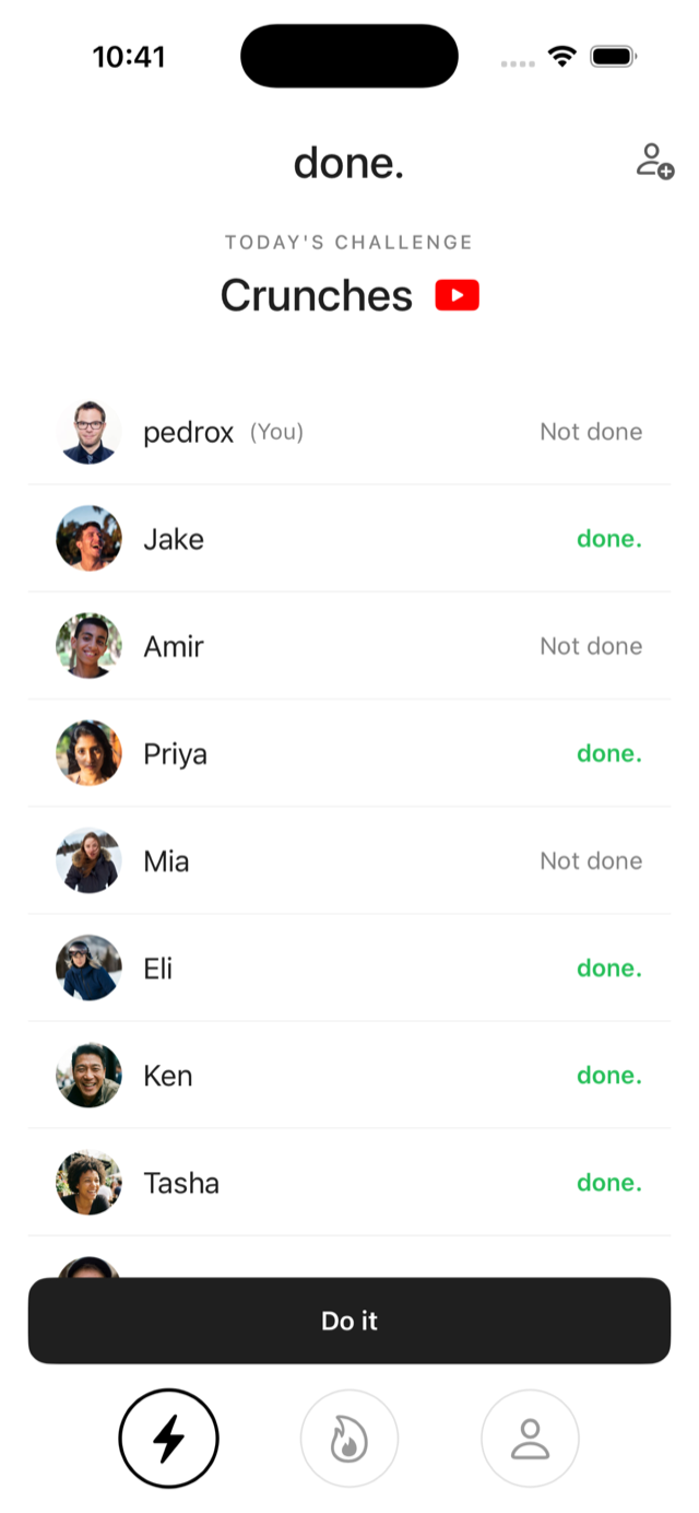 Today view with friends